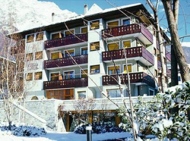 Italský hotel Rezia v zimě